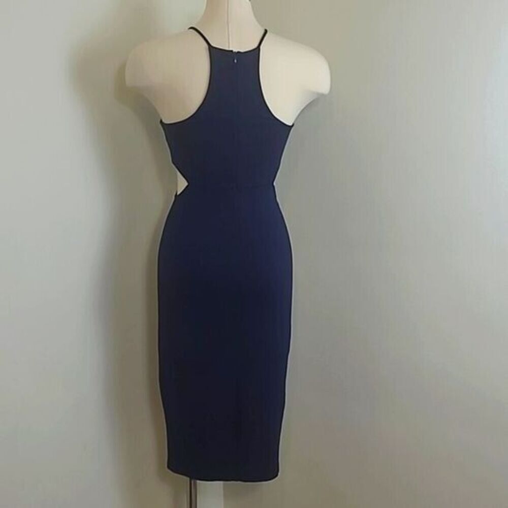 Soprano Womens Blue Sleeveless Cut Out Halter Dress Size Medium - Picture 6 of 11